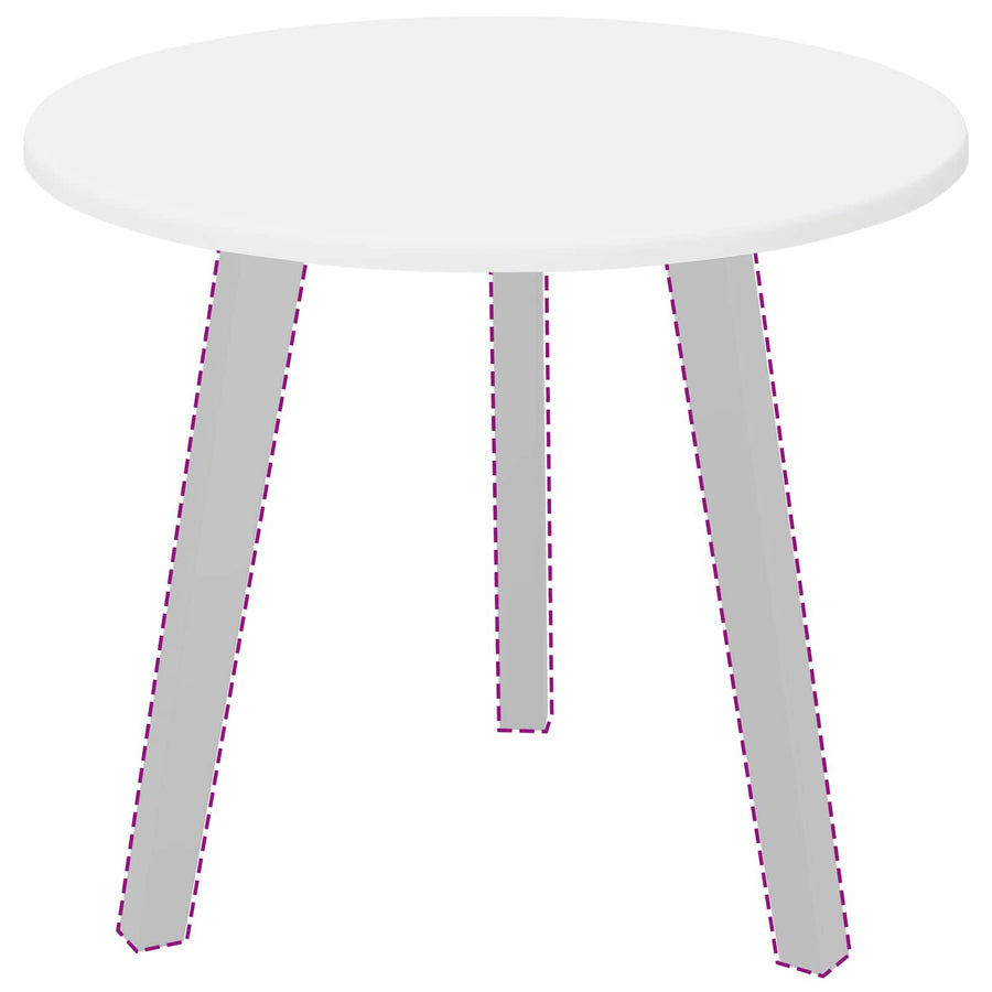 Table Top Ø 50 x 1,5 cm Round Engineered Wood White
