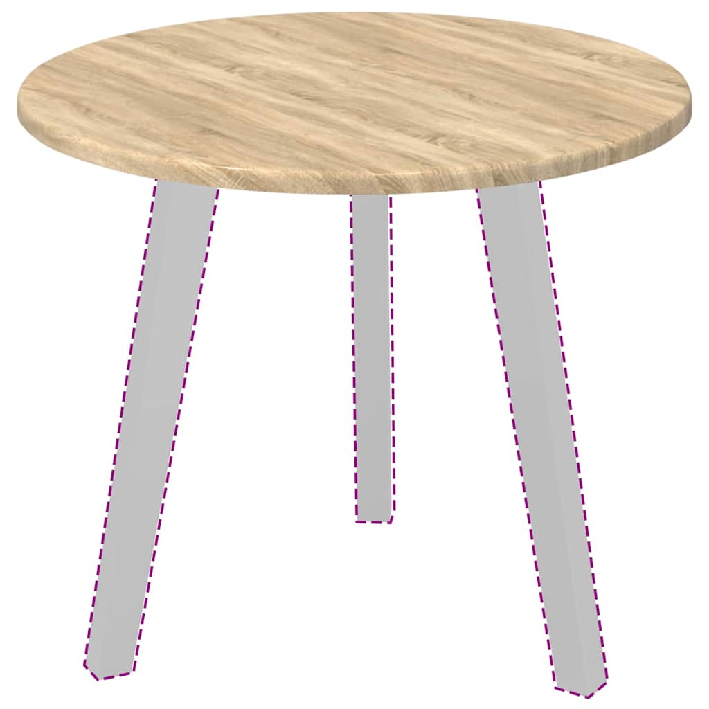 Table Top Ø 50 x 1,5 cm Round Engineered Wood Sonoma Oak