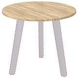 Table Top Ø 50 x 1,5 cm Round Engineered Wood Sonoma Oak