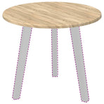 Table Top Ø 50 x 1,5 cm Round Engineered Wood Sonoma Oak