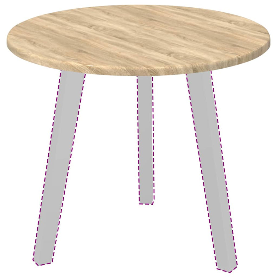 Table Top Ø 50 x 1,5 cm Round Engineered Wood Sonoma Oak