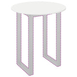 Table Top Ø 60 x 1,5 cm Round Engineered Wood White