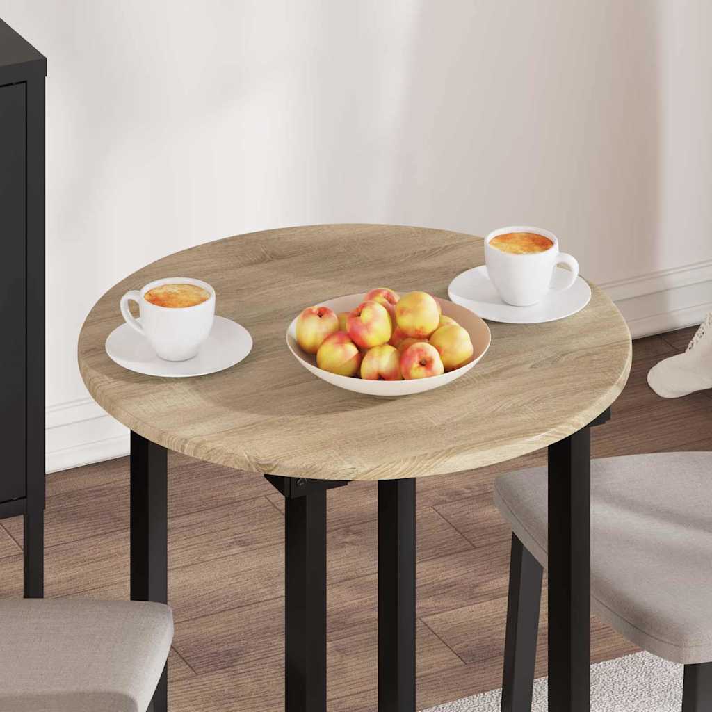 Table Top Ø 60 x 1,5 cm Round Engineered Wood Sonoma Oak