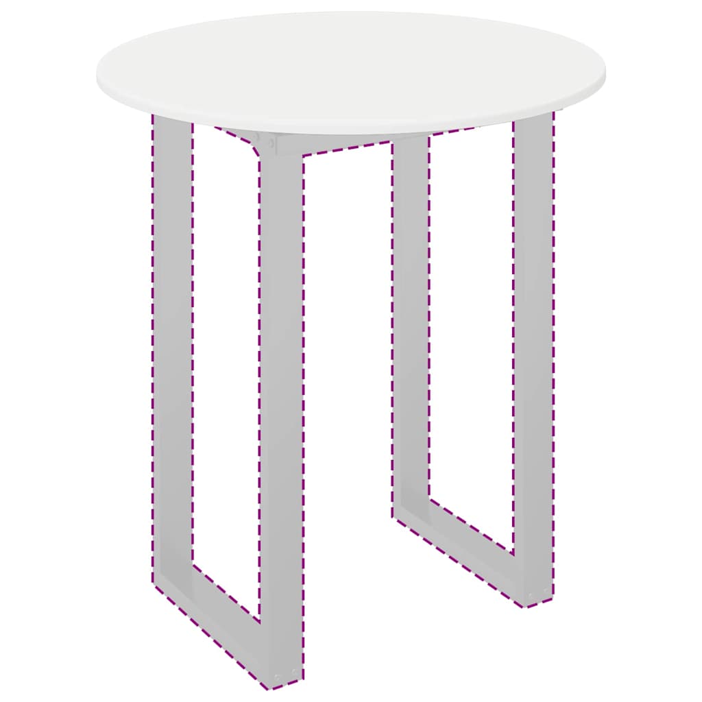 Table Top Ø 70 x 1,5 cm Round Engineered Wood White