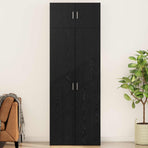 Storage Cabinet 3 pcs Black Oak 80 x 42,5 x 225 cm