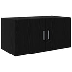 Storage Cabinet 3 pcs Black Oak 80 x 42,5 x 225 cm