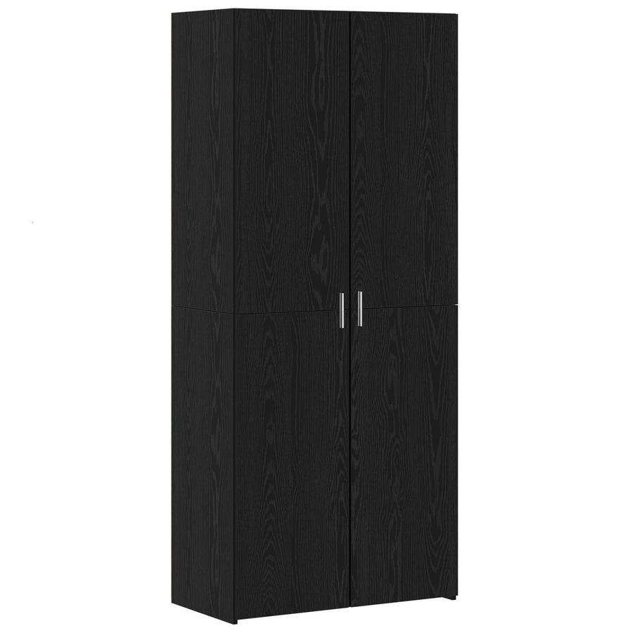 Storage Cabinet 3 pcs Black Oak 80 x 42,5 x 225 cm