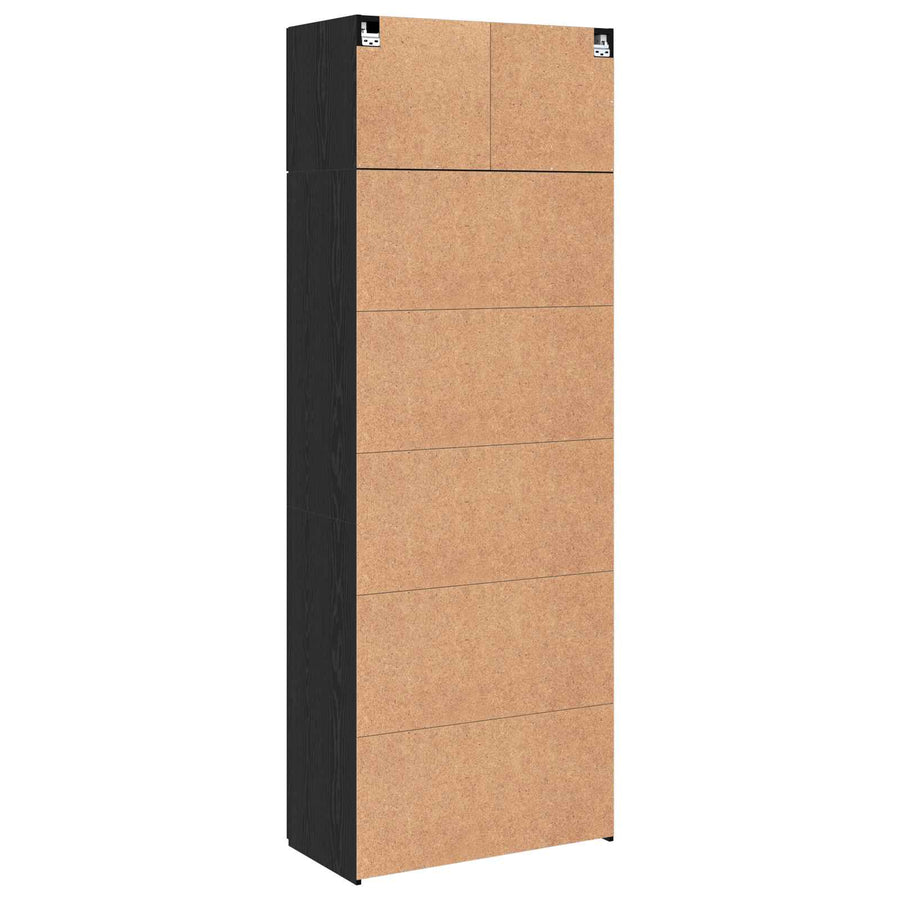 Storage Cabinet 3 pcs Black Oak 80 x 42,5 x 225 cm