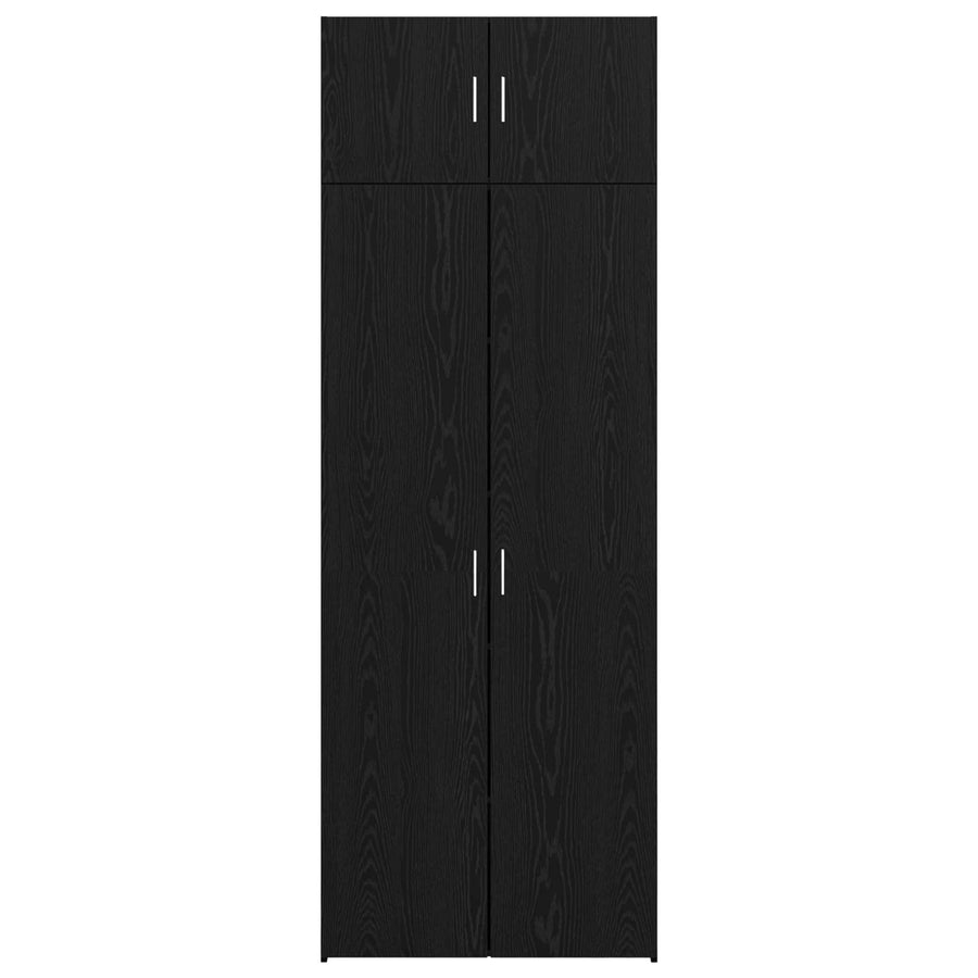 Storage Cabinet 3 pcs Black Oak 80 x 42,5 x 225 cm