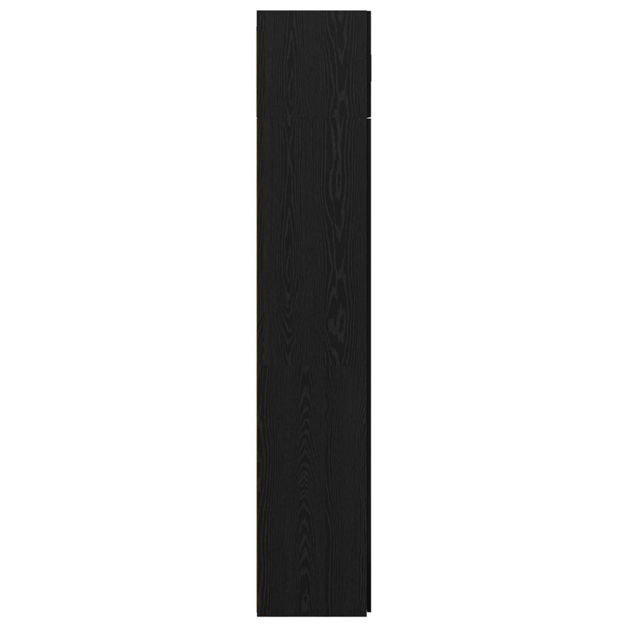 Storage Cabinet 3 pcs Black Oak 80 x 42,5 x 225 cm