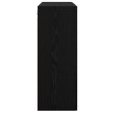 Wall Mounted Cabinets 2 pcs Black oak 69,5 x 34 x 90 cm - Low Angle