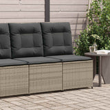 Garden Sofa Grey Poly Rattan - Side View
