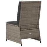 Garden Sofa Grey Poly Rattan