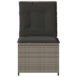 Garden Sofa Grey Poly Rattan - Top-Down View