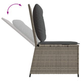 Garden Sofa Grey Poly Rattan - Low Angle