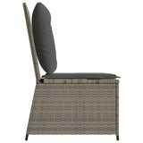Garden Sofa Grey Poly Rattan