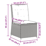 Garden Sofa Grey Poly Rattan