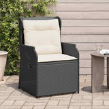Garden Bench 2 pcs Black Poly Rattan