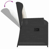Garden Bench 2 pcs Black Poly Rattan - Extra Image
