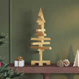 Wooden Christmas Tree with Stand Brown 60 cm Solid pine wood