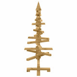 Wooden Christmas Tree with Stand Brown 90 cm Solid pine wood - Close-Up Angle