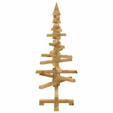 Wooden Christmas Tree with Stand Brown 90 cm Solid pine wood - 45-Degree Angle