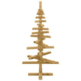 Wooden Christmas Tree with Stand Brown 90 cm Solid pine wood