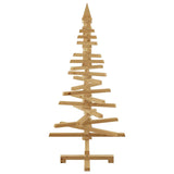 Wooden Christmas Tree with Stand Brown 120 cm Solid pine wood - Close-Up Angle