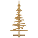 Wooden Christmas Tree with Stand Brown 120 cm Solid pine wood - Low Angle