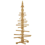Wooden Christmas Tree with Stand Brown 150 cm Solid pine wood