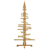 Wooden Christmas Tree with Stand Brown 150 cm Solid pine wood - Close-Up Angle