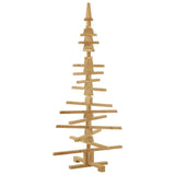 Wooden Christmas Tree with Stand Brown 150 cm Solid pine wood