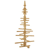 Wooden Christmas Tree with Stand Brown 150 cm Solid pine wood - Low Angle