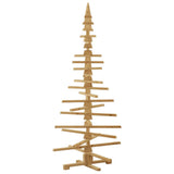 Wooden Christmas Tree with Stand Brown 180 cm Solid pine wood