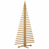 Wooden Christmas Tree with Stand Brown 180 cm Solid pine wood - 45-Degree Angle