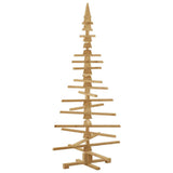 Wooden Christmas Tree with Stand Brown 180 cm Solid pine wood