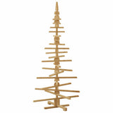Wooden Christmas Tree with Stand Brown 180 cm Solid pine wood