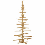 Wooden Christmas Tree with Stand Brown 180 cm Solid pine wood - Low Angle