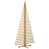 Wooden Christmas Tree with Stand Brown 210 cm Solid pine wood - 45-Degree Angle