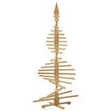 Wooden Christmas Tree with Stand Brown 210 cm Solid pine wood