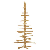 Wooden Christmas Tree with Stand Brown 210 cm Solid pine wood - Extra Image