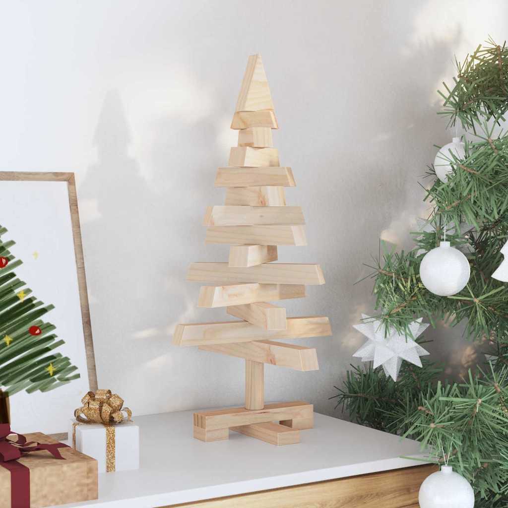 Christmas Trees with Stand Natural 60 cm Solid pine wood