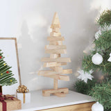Christmas Trees with Stand Natural 60 cm Solid pine wood - Side View