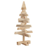 Christmas Trees with Stand Natural 60 cm Solid pine wood - Front View