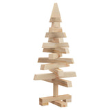 Christmas Trees with Stand Natural 60 cm Solid pine wood - Close-Up Angle