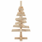 Christmas Trees with Stand Natural 60 cm Solid pine wood - Rear View