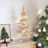 Christmas Trees with Stand Natural 90 cm Solid pine wood - Side View