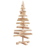 Christmas Trees with Stand Natural 90 cm Solid pine wood - Front View