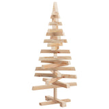 Christmas Trees with Stand Natural 90 cm Solid pine wood - Rear View