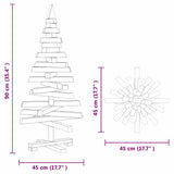 Christmas Trees with Stand Natural 90 cm Solid pine wood - Extra Image